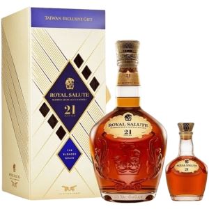 皇家禮炮21年王者之鑽 迷你酒禮盒